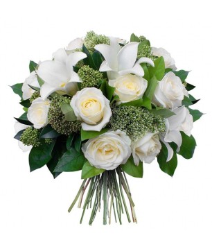 Deuil Bouquets ronds -  Teintes et budget au choix