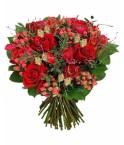 Bouquet rond rouge de Noël