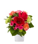 Bouquet amaryllis, roses et oeilets