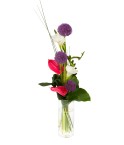 Bouquet arums, anthuriums et têtes d'ail