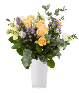 Bouquet d'asters et de roses
