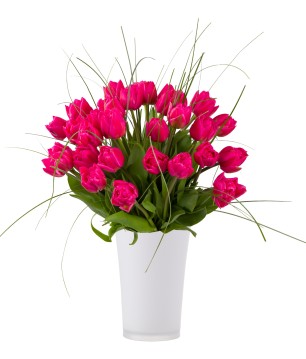 Bouquet de tulipes roses