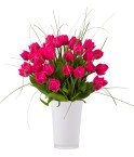 Bouquet tulipes roses