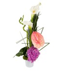 Composition fleurs pastel