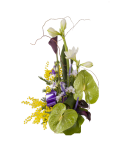 Composition piquée de fleurs variées - Conscrits 2017