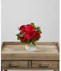 Bouquet fleurs rouges