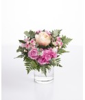 Bouquet roses, pivoines et hortensias