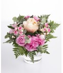 Bouquet roses, pivoines et hortensias