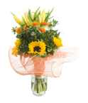 Bouquet tournesols et tulipes