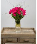 Bouquet tulipes roses