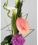 Composition fleurs pastel